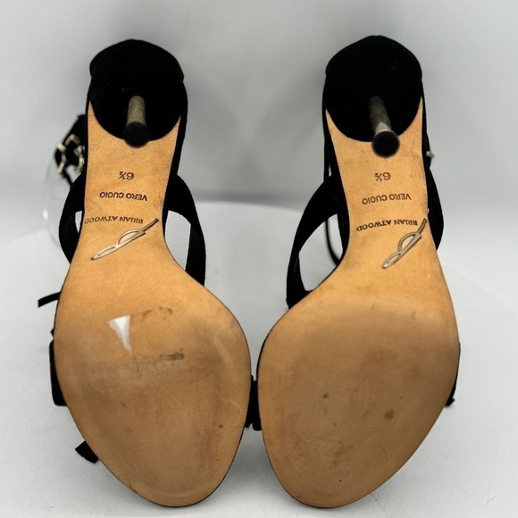 Brian Atwood Black Fringe Stiletto Heels‎ Size 6.5 EUC - Picture 17 of 17